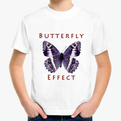 Детская футболка с принтом бабочка