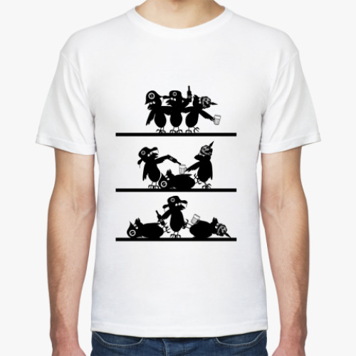 Футболка с принтом 'Сообразим на троих'