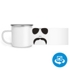 Кружка металлическая белая (круговая запечатка)