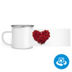 Кружка металлическая белая (круговая запечатка)