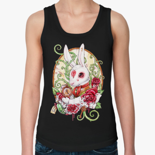 Женская майка с принтом Алиса в Стране чудес