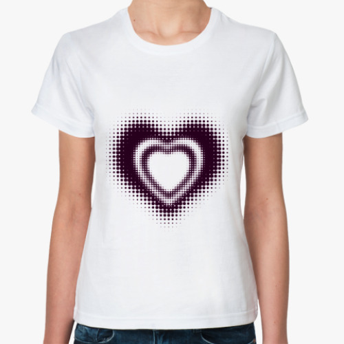 Классическая футболка с принтом Heart