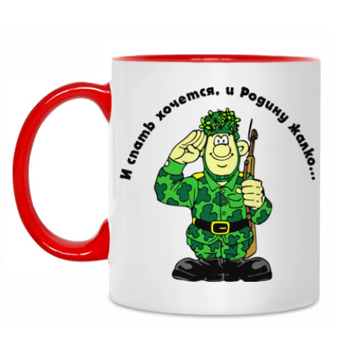 Кружка с принтом Солдат