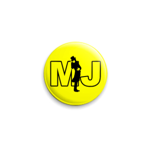 Значок 25мм с принтом  'Letters&Man'