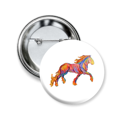 Значок 50мм с принтом Тяжеловоз