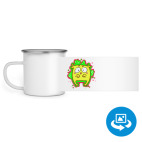 Кружка металлическая белая (круговая запечатка)