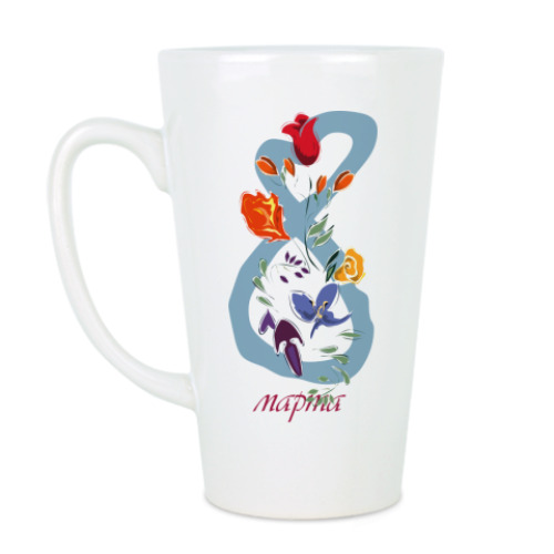 Чашка Латте с принтом 8 Марта