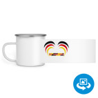 Кружка металлическая белая (круговая запечатка)