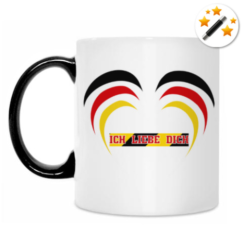 Кружка-хамелеон Я люблю тебя по-немецки