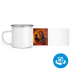 Кружка металлическая белая (круговая запечатка)