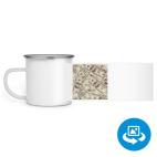 Кружка металлическая белая (круговая запечатка)