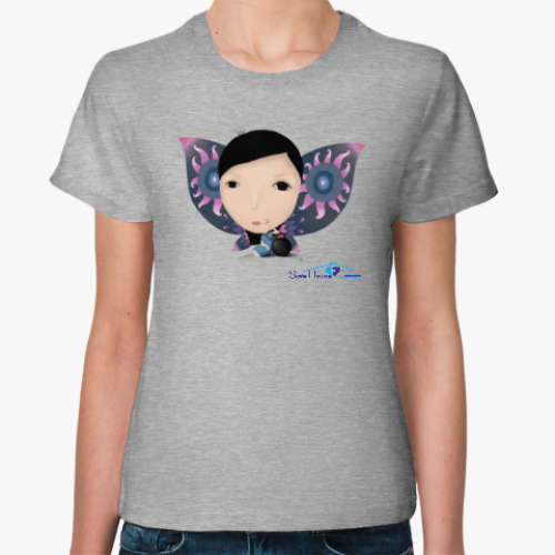 Женская футболка Девочка-бабочка