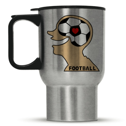 Кружка-термос с принтом I LOVE FOOTBALL
