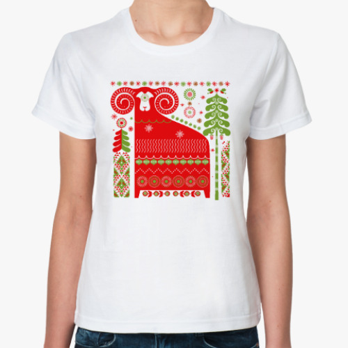 Классическая футболка с принтом Баран