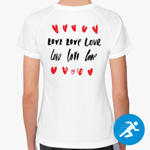 Женская спортивная футболка с принтом All we need is Love