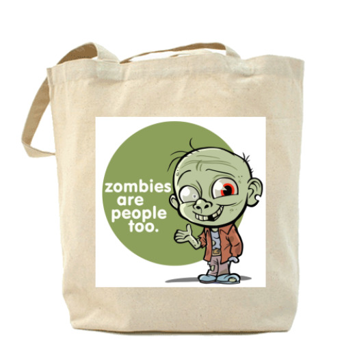 Сумка шоппер с принтом Зомби