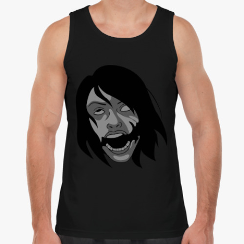 Майка с принтом Девушка с улыбкой Джокера