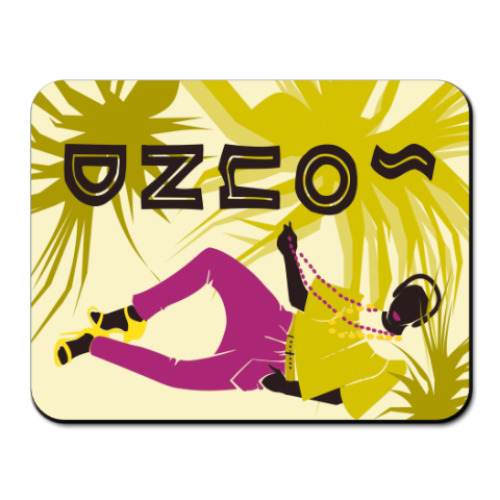 Коврик для мыши с принтом звуки тропиков