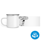 Кружка металлическая белая (круговая запечатка)