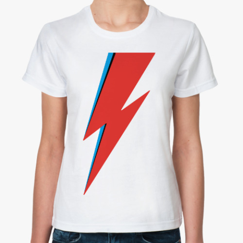 Классическая футболка с принтом Молния (Дэвид Боуи)
