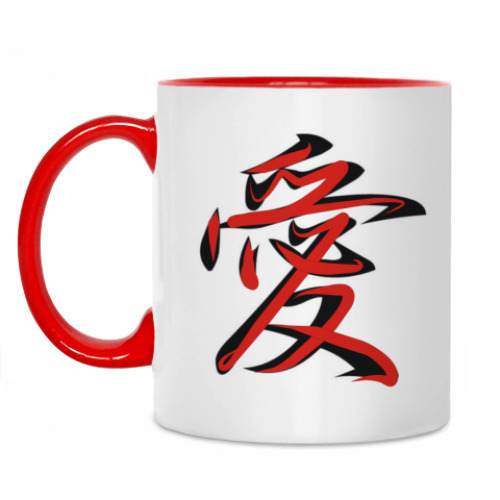 Кружка с принтом ЛЮБОВЬ