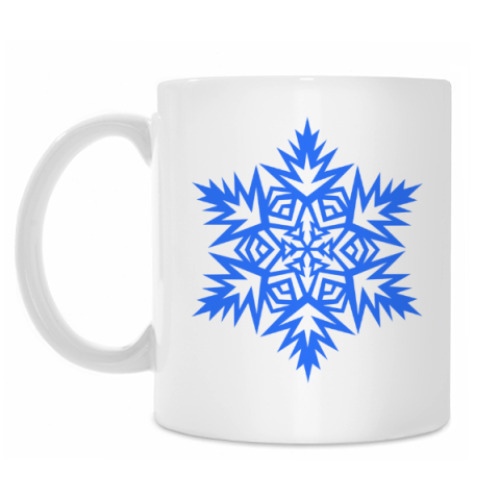Кружка с принтом Снежинка