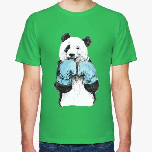 Футболка с принтом Панда боксер