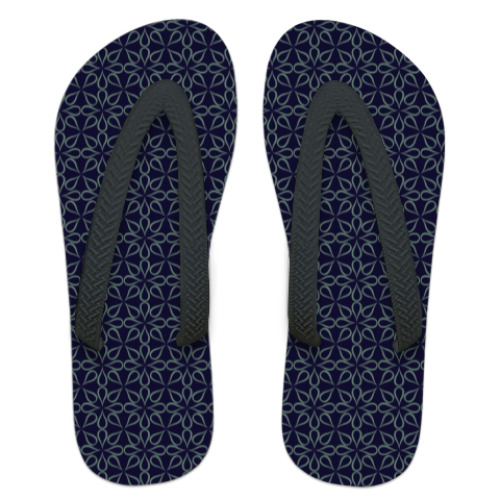 Шлепанцы (сланцы) с принтом Капельки