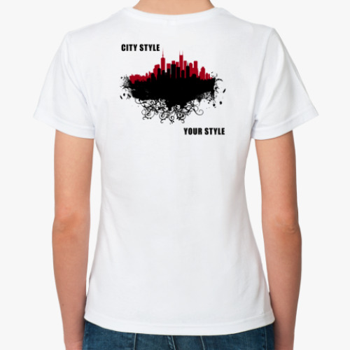 Классическая футболка с принтом  City Style