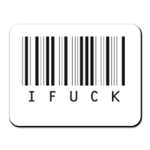 Коврик для мыши с принтом i fuck