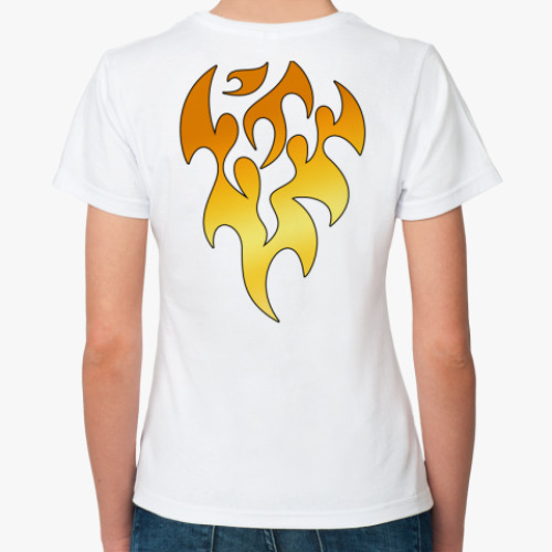 Классическая футболка с принтом Fire Flame