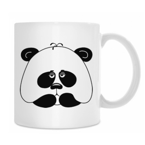 Кружка с принтом Грустная панда