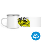 Кружка металлическая белая (круговая запечатка)