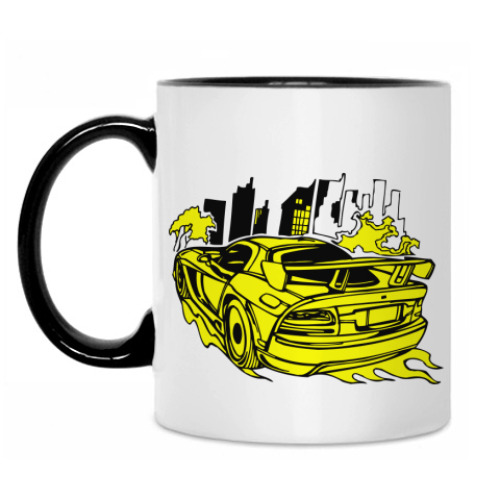 Кружка с принтом Street racing