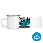 Кружка металлическая белая (круговая запечатка)