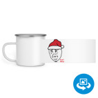 Кружка металлическая белая (круговая запечатка)