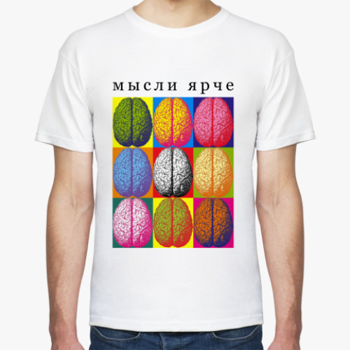 Футболка с принтом  'Мысли ярче'