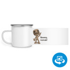 Кружка металлическая белая (круговая запечатка)