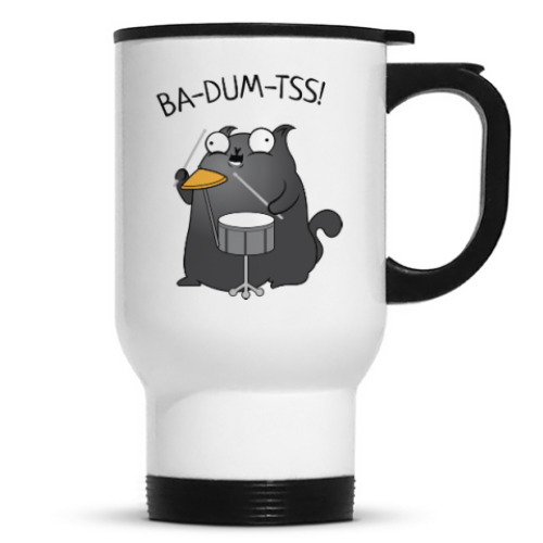 Кружка-термос с принтом Кот Ba-Dum-Tss!