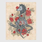 Волк-девушка-осьминог