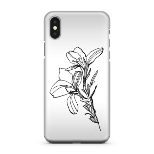 Чехол для iPhone X цветок канны