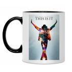 Двухцветная кружка Michael Jackson