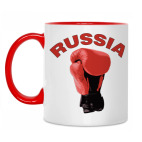 Двухцветная кружка Россия