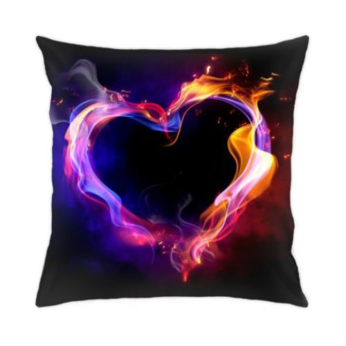 Подушка с принтом Любителям сердец!