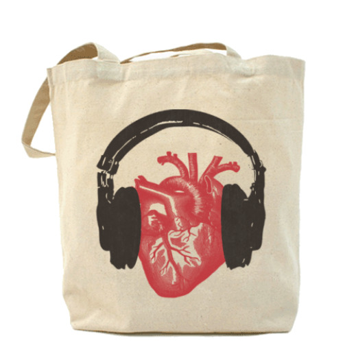 Сумка шоппер с принтом Love Music
