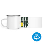 Кружка металлическая белая (круговая запечатка)