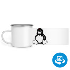 Кружка металлическая белая (круговая запечатка)