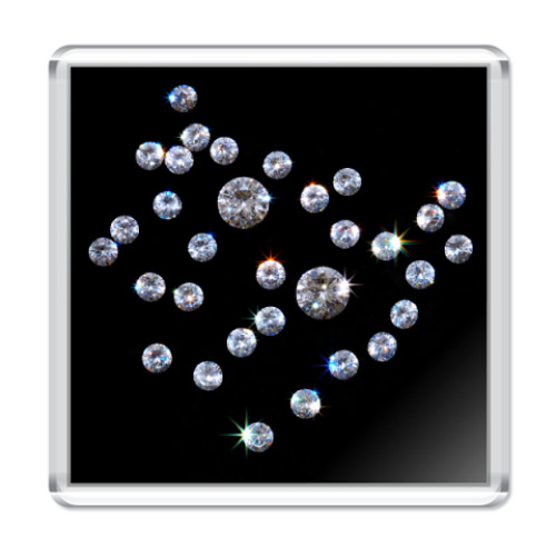 Магнит с принтом  Бриллианты