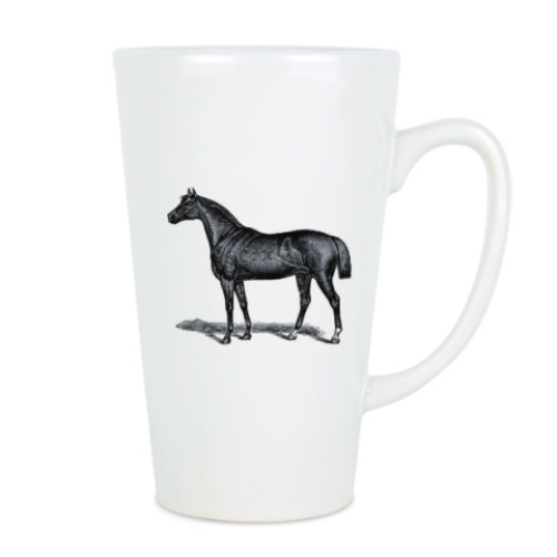 Чашка Латте с принтом Лошади