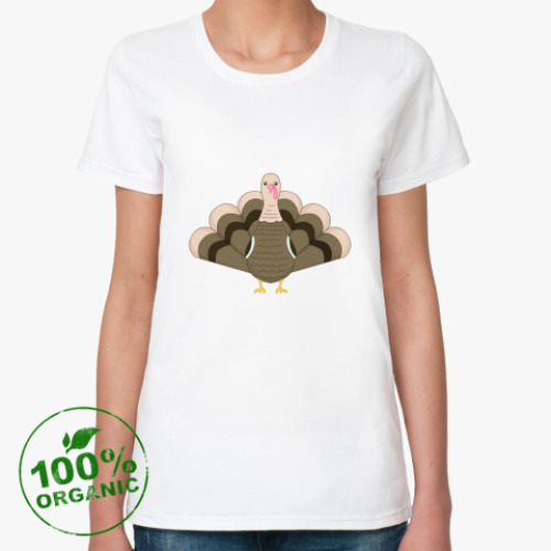 Женская футболка из органик-хлопка Индейка